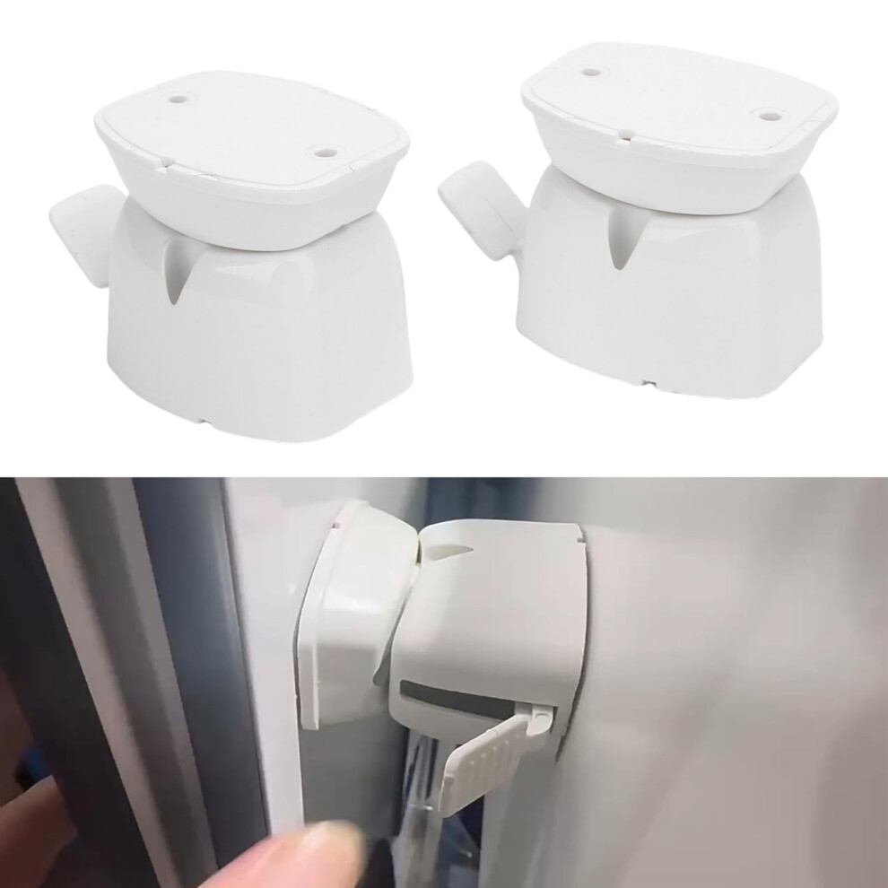Rv Door Catch Stopper For Travel Trailers & Motorhomes, Sturdy Abs Material White 4991389527669