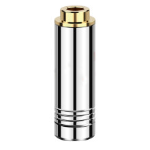 Female Jack Audio Plug Balanced Stereo Earphone 4.4mm 5 Pole Metal Adapter Wire Connector for Headphone Silver