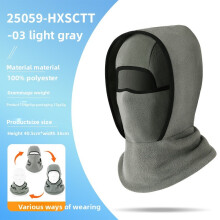 (Gray)Maschera ciclismo unisex con fodera in pile termico per sport invernali pendolarismo e