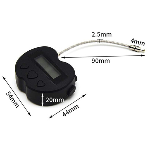 Lock LCD Display  Lock USB Rechargeable Temporary Timer Padlock Travel Electronic Timer Black 2