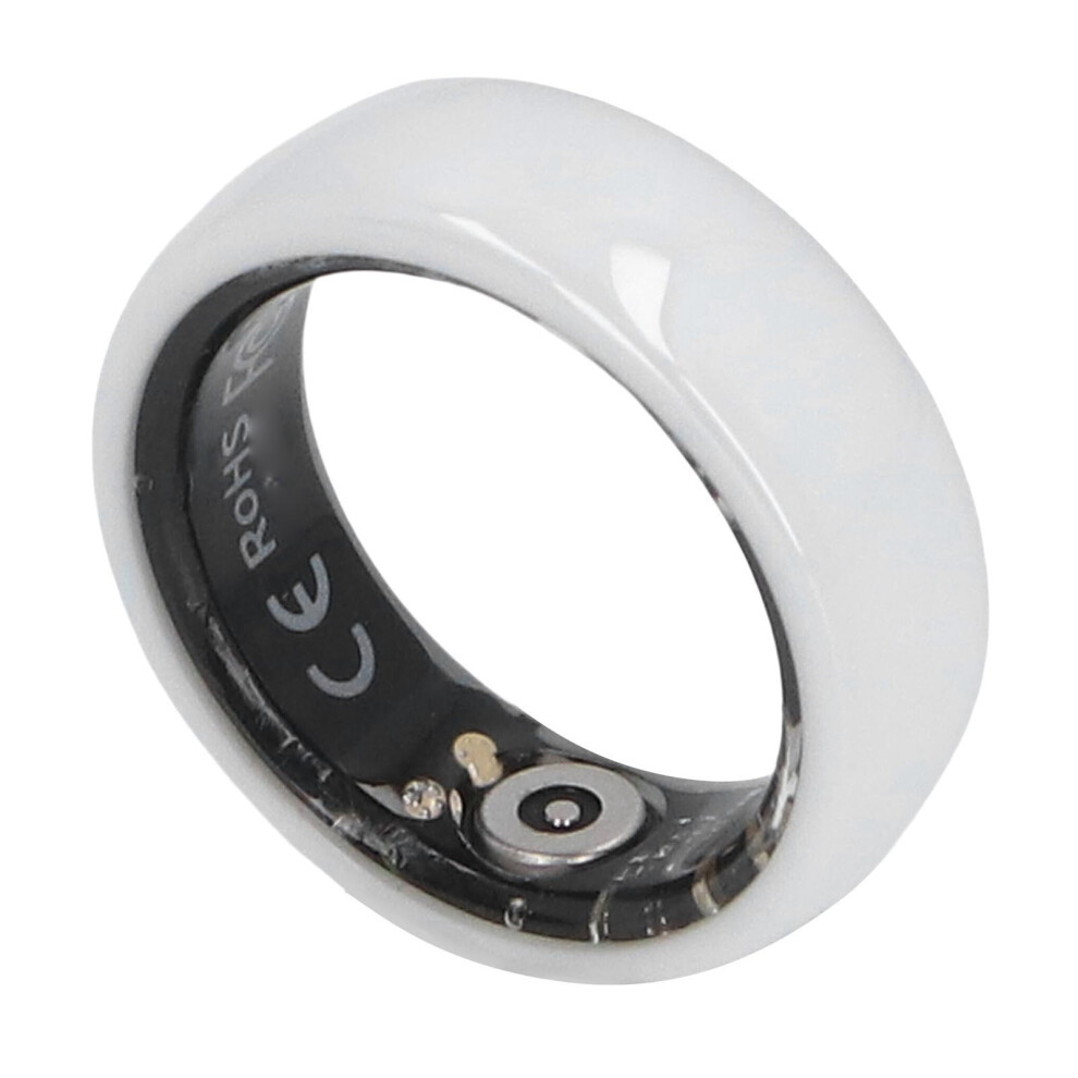 Smart Health Ring 5Atm Rainproof Ceramic 20Mah 22.2Mm With Charging White 3491389528907