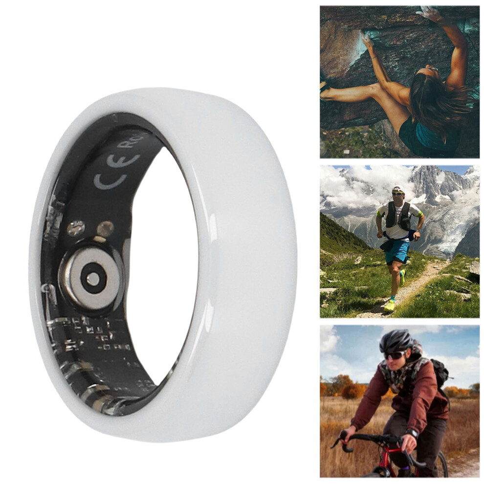 Smart Health Ring 5Atm Rainproof Ceramic 20Mah Battery, 19.8Mm White 8191389528949