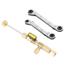 Valve Core Remover Kit with 2 Wrenches for HVAC R22 R410 R404 Systems