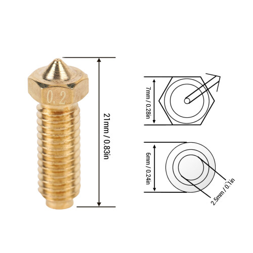 10 Stück Messingdüse 0,2 mm für S1/Combo 3D-Drucker 1
