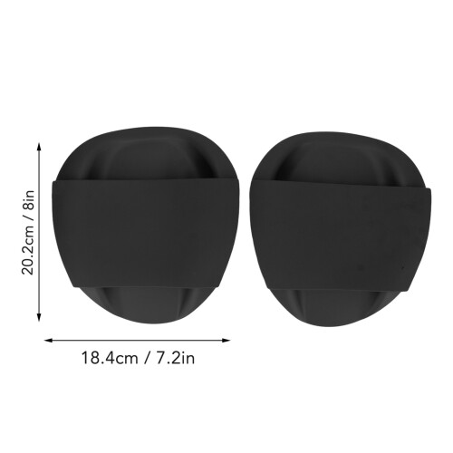 Black PP Silicone Ergonomic Swim Training Hand Paddle for Freestyle, Large 1