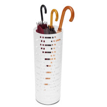 Round Alloy Umbrella Holder 42cm White Home Office Hotel Organizer
