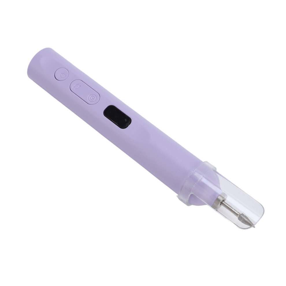 Portable 2-in-1 Electric Nail Drill & Lamp, 180mAh, Purple