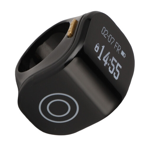 Intelligenter Ringzähler 120 mAh schwarz LCD-Touch-Ring ABS