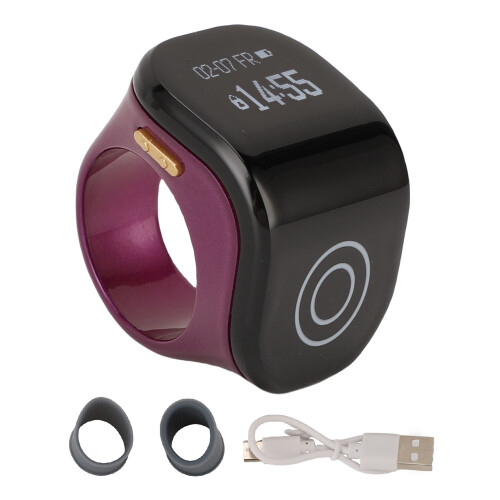 Intelligenter Ringzähler 120 mAh Eine Größe Lila LCD-Display 1
