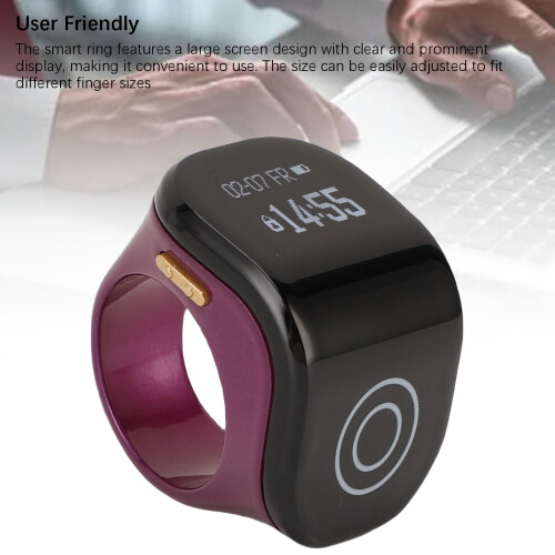 Intelligenter Ringzähler 120 mAh Eine Größe Lila LCD-Display 2