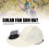 Beige Solarventilator Sonnenhut 1000 mAh USB Weitkrempe 5