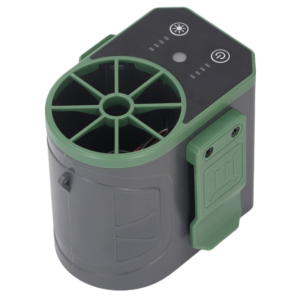 Portable Waist Fan With Led 4 Speeds, 5000Mah, Od Light/Green 4651389536176