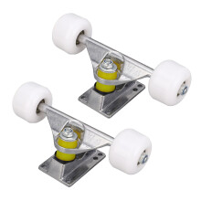 2er-Set silberne Longboard-Trucks 5-Zoll mit 4 Rädern