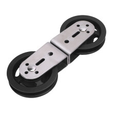 Drehbare Doppelrollen aus Nylon & Edelstahl für Kabel