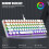 RGB Backlit Wired Mechanical Keyboard 68 Keys Blue Switch White 3
