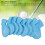 8 Stück Eisenkopfhauben Soft PU 48-62 hellblau 8