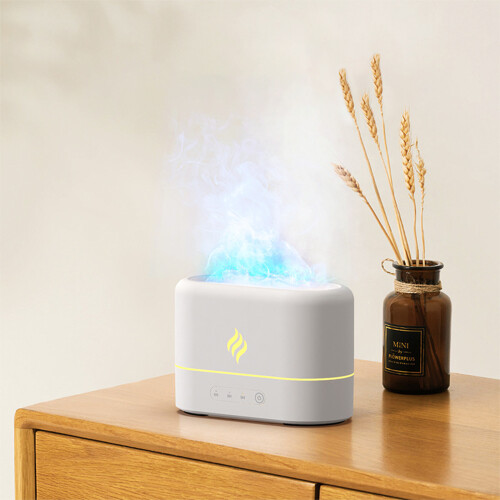 Natural Flame Effect Aromatherapy Diffuser250ml ABS&PP for Home Office Yoga with Soft Flame Modes and Auto Shut-off 2