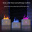 Natural Flame Effect Aromatherapy Diffuser250ml ABS&PP for Home Office Yoga with Soft Flame Modes and Auto Shut-off 6