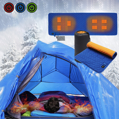 USB Heating Sleeping Mat 1.98 * 0.62m Black/Blue 1