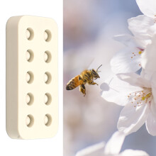 Beekeeping Queen Cell Grafting Cups Silicone Mold Beeswax 2 Rows 96x48x14mm