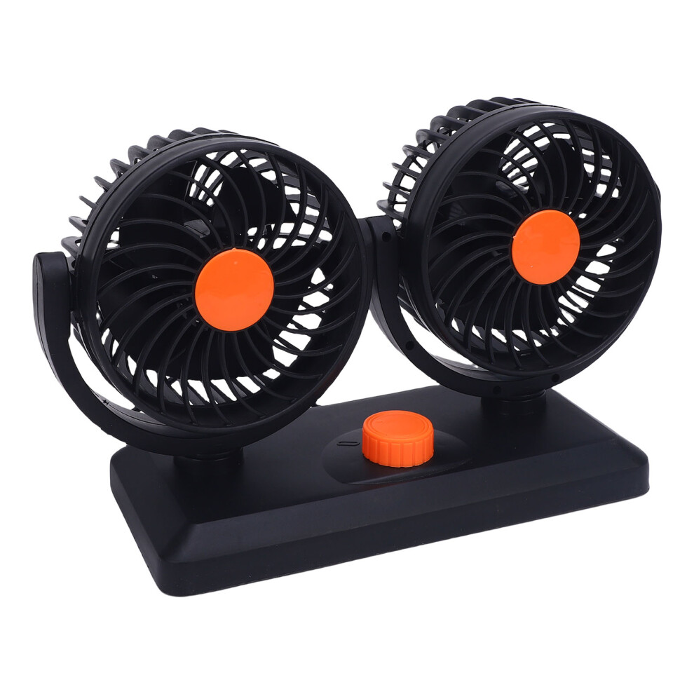 Dual Head Car Fan 2-Speed 360 Rotating Lighter Powered Suv Rv Truck 6931389537983