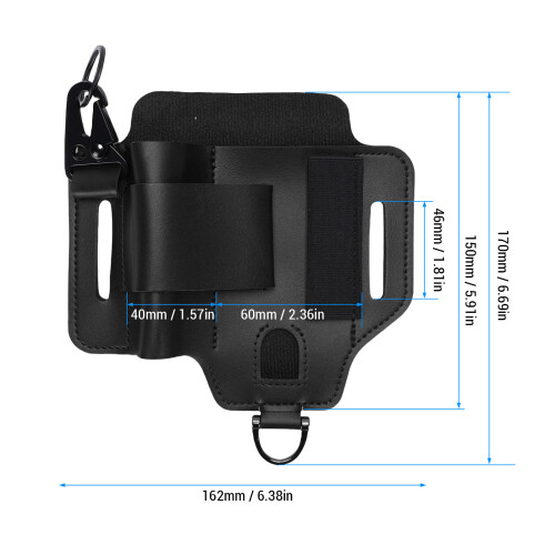 Leder-Multitool-Hülle aus PU-Leder Schwarz Einheitsgröße 1