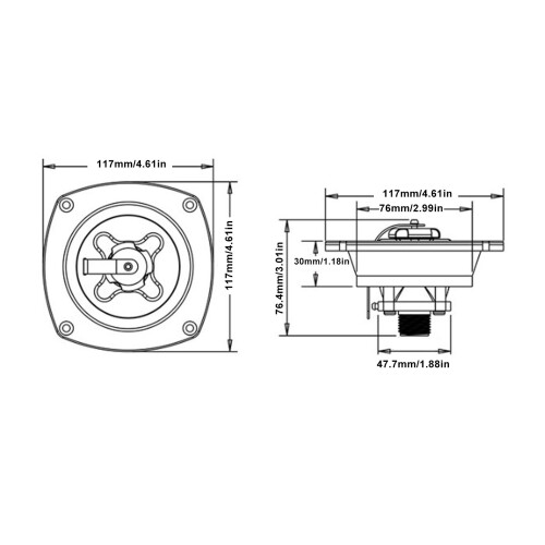 Régulateur de pression mural 100 PSI à 45 PSI étanche pour camping-car blanc 1