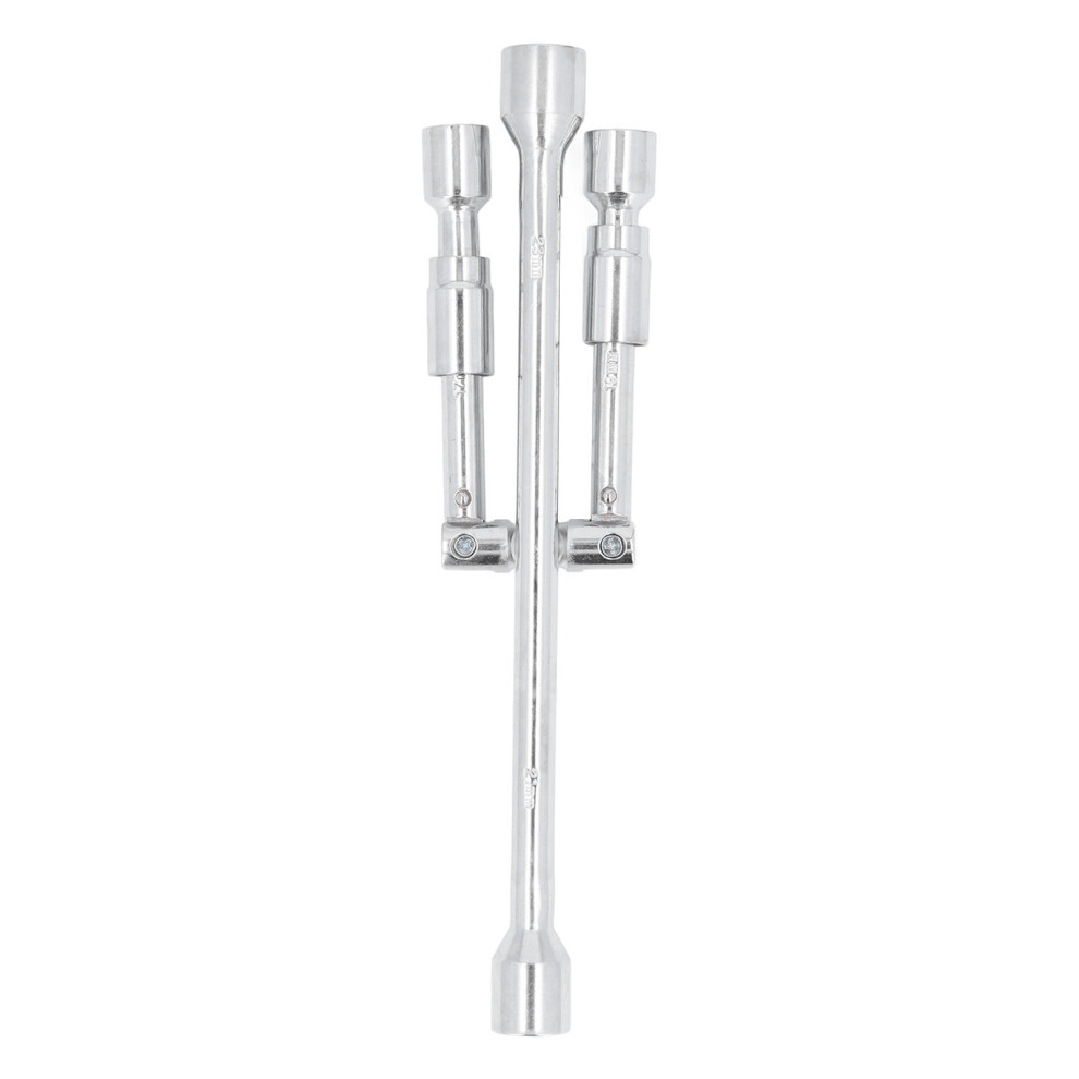 Folding Lug Wrench 14In 4-Way Cross, Steel Silver 9301393536154