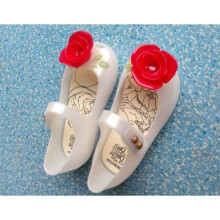 (White,US 8=EUR 24(Insole length 15cm))New Rose Kids Girls Mini Melissa Shoes Sandals Toddler Cartoon Us 611 Size