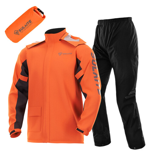 SULAITE Orange Rain Gear Set M-3XL Waterproof 2