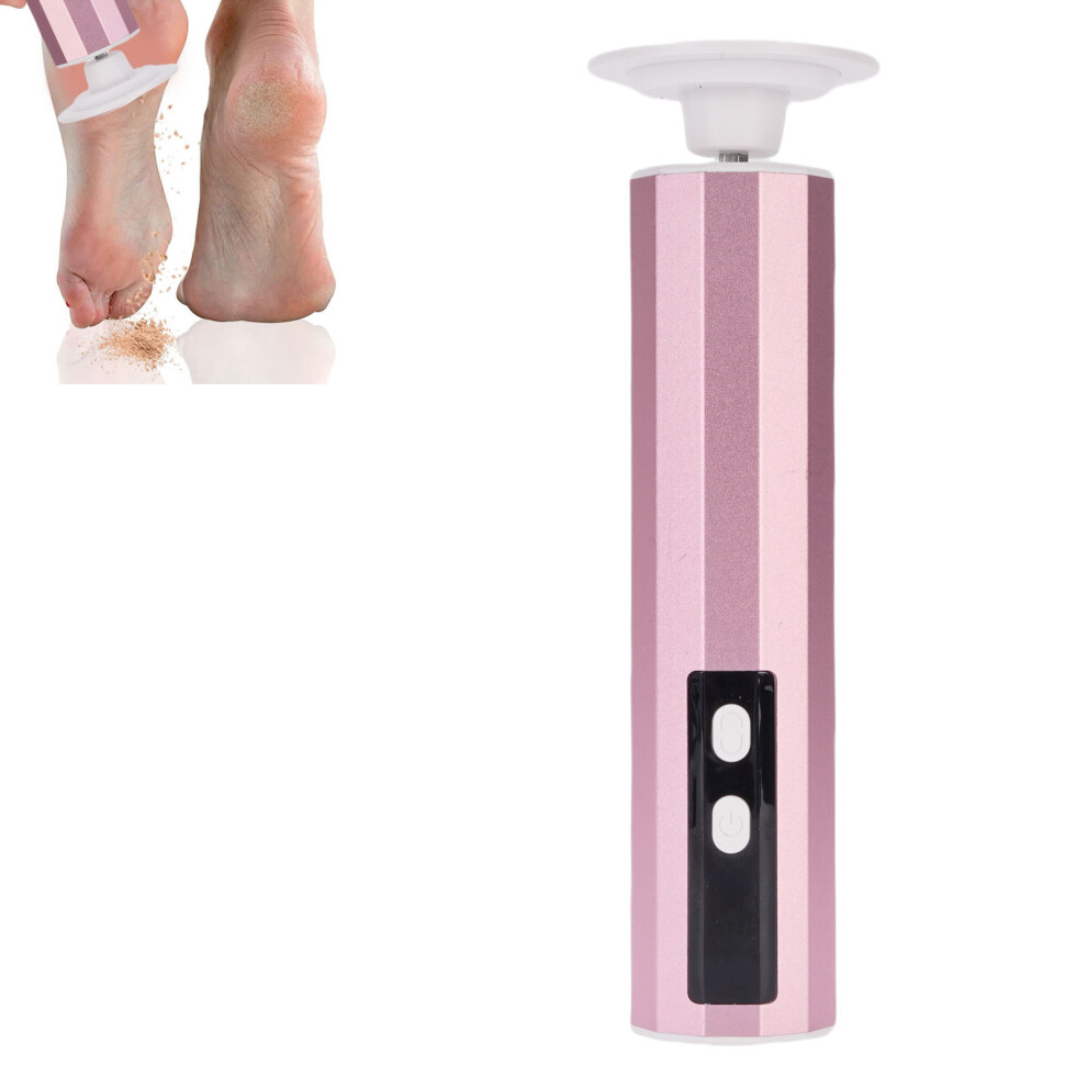 Electric Feet Callus Remover 2-in-1 Aluminum Alloy Rechargeable Pink Foot Sander