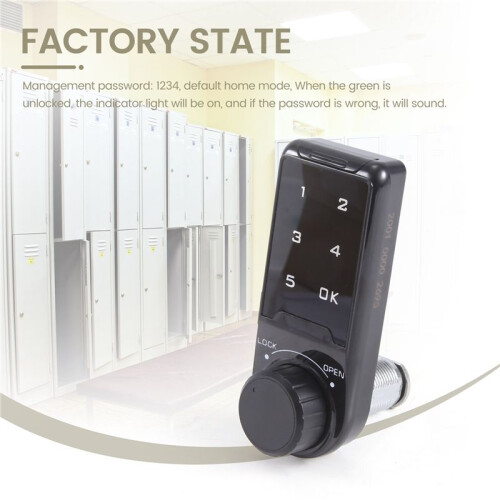 Combination Lock, Door Access Digital Electronic Security Cabinet Coded Locker Contact Keypad Password Key Access Lock-A 2