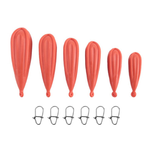 Fishing Practice Plug Fishing Casting Plug Baitcasting Rubber Practice Plug Suitable for Improving Casting Skill,6Pcs