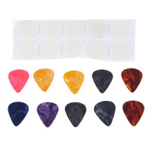 10 StüCk Gitarren Pick Griffe mit 10 Plektren Helfen Ihnen, das Plektrum Fest zu Halten, für Rutschfesten Halt, Kontrolle und Komfort