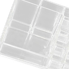 Meerdere Raster Acryl Transparante Make- Organizer Opbergdozen Make- Organizer Lippenstift Houder Sieradendoos Display