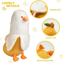 Bananen-Enten-PlüSchtier, SüßEs PlüSchtier, Umarmendes PlüSchkissen, Enten-Stofftier für MäDchen und Jungen
