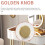 5 Pcs Gold Cabinet Knobs Pure Copper Decorative Round Knobs Handle Pulls Wall Hook Hardware for Kitchen Cabinets 7