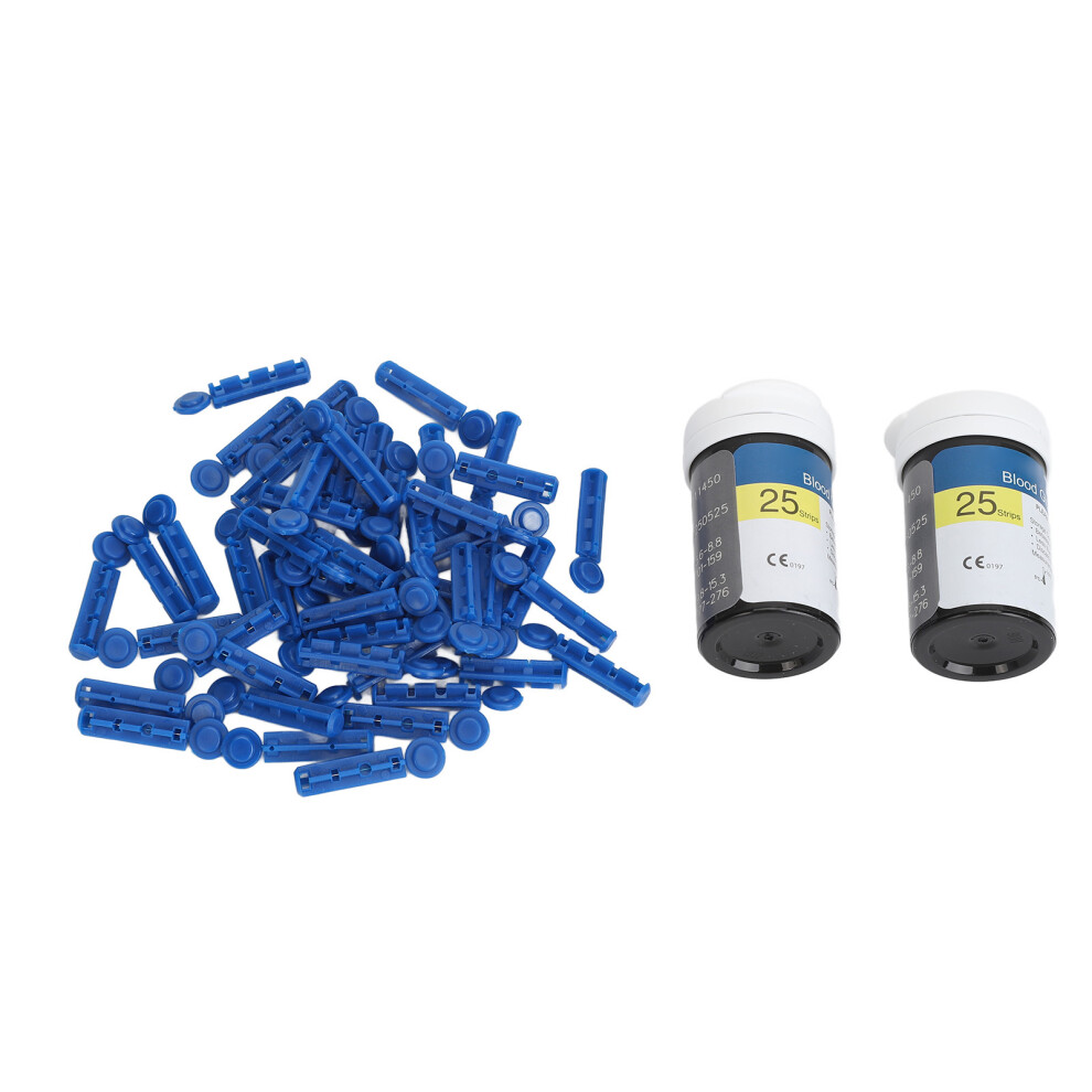 50pcs Blood Glucose Test Strips & Lancets Kit for EXACTIVE VITAL