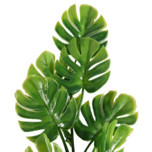 2 PCS Artificial Hanging Plants Fake Vine Fake Hanging Rattan Monstera Leaves Greeny Outdoor UV Resistant Plants Greeny
