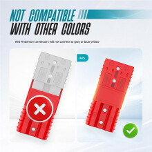 For Anderson Plug 175A Quick Connect Kit for Winch, RV, Truck & Marine - 1/0 AWG, 12V-36V (2-Pack) - Red