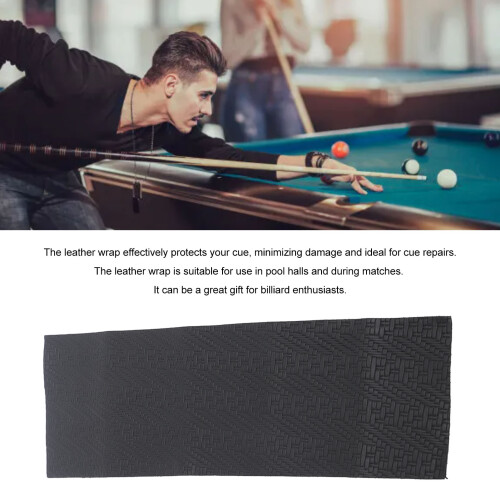 Leather Cue Grip Wrap - Black, 26g/0.9oz 2