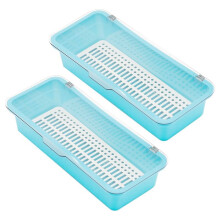 Bandeja para Cubiertos con Tapa,Almacenamiento Utensilios con Tapa Bandeja para Cubiertos PláStico,Organizador Cajones para Cubiertos Contenedor de