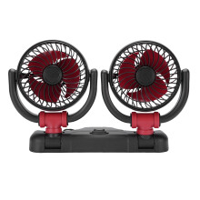 Zweikopf-Autolüfter 1,35 m Kabel DC24V 10W 2-Geschwindigkeiten