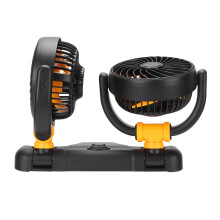 2 Speed Portable Car Fan Dual Head Rotatable ABS Quiet DC12V SUV Truck