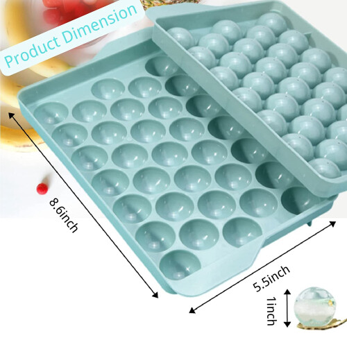 Ice  Mold with Lid - Easy to Release Small Ice  Maker Mold for Freezer Durable Ice  Tray 1