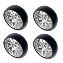 1/28 RC Drift Wheels 26.5mm Hard Metal Rims for Wltoys K989 K969 MiniZ Durable Alloy Replacement