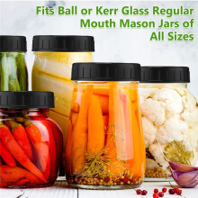 30 St Multipurpose Mason Jar Plastlock (70 Mm) med GummitäTning - Perfekt för Vanliga Burkar för Burkar för Munnen