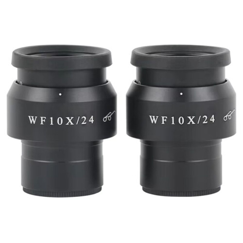 2pcs WF10X/24MM Microscope Eyepiece Wide Field Binocular Stereo Microscope Lens Accessories