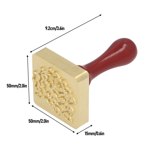 Kupfer-Eiswürfelstempel mit Holzgriff, 9,2 cm 1