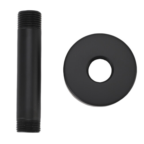 Top-Duscharm mit Flansch - G1/2, 10 x 7,5 cm, Schwarz 2
